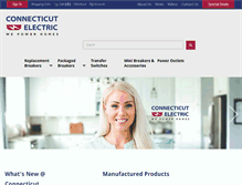 Tablet Screenshot of connecticut-electric.com